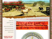 Tablet Screenshot of killianranchquarterhorses.com